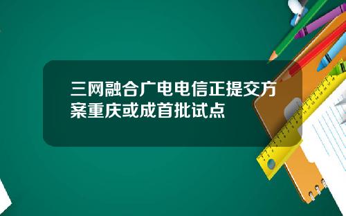 三网融合广电电信正提交方案重庆或成首批试点