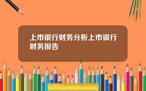 上市银行财务分析上市银行财务报告