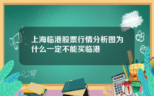 上海临港股票行情分析图为什么一定不能买临港