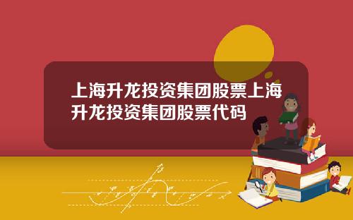 上海升龙投资集团股票上海升龙投资集团股票代码