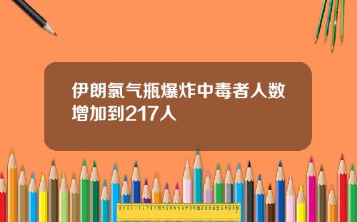 伊朗氯气瓶爆炸中毒者人数增加到217人