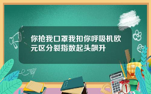 你抢我口罩我扣你呼吸机欧元区分裂指数起头飙升