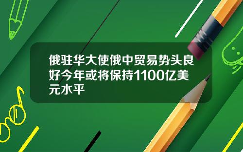 俄驻华大使俄中贸易势头良好今年或将保持1100亿美元水平