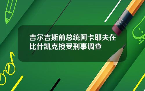 吉尔吉斯前总统阿卡耶夫在比什凯克接受刑事调查