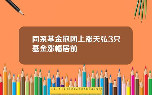 同系基金抱团上涨天弘3只基金涨幅居前