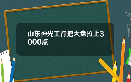 山东神光工行把大盘拉上3000点