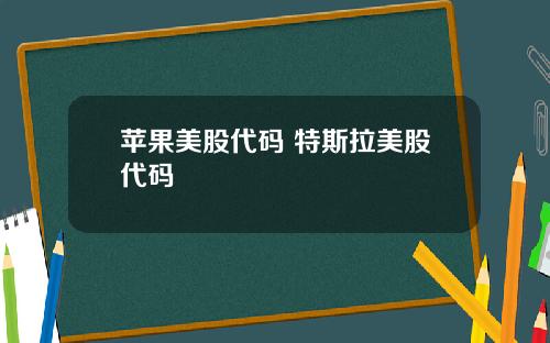 苹果美股代码 特斯拉美股代码