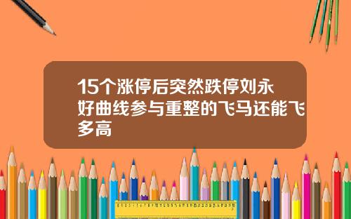 15个涨停后突然跌停刘永好曲线参与重整的飞马还能飞多高