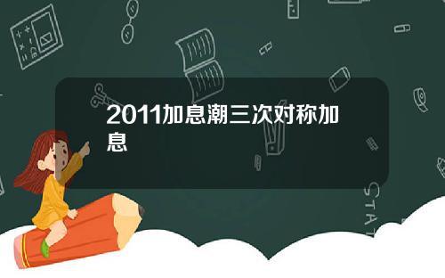 2011加息潮三次对称加息