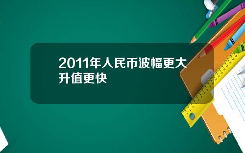 2011年人民币波幅更大升值更快