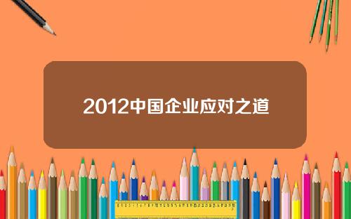 2012中国企业应对之道