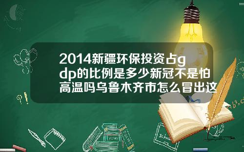 2014新疆环保投资占gdp的比例是多少新冠不是怕高温吗乌鲁木齐市怎么冒出这么多确诊