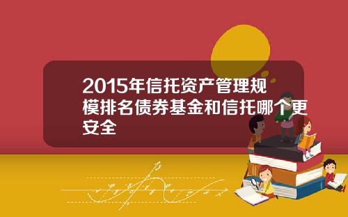 2015年信托资产管理规模排名债券基金和信托哪个更安全