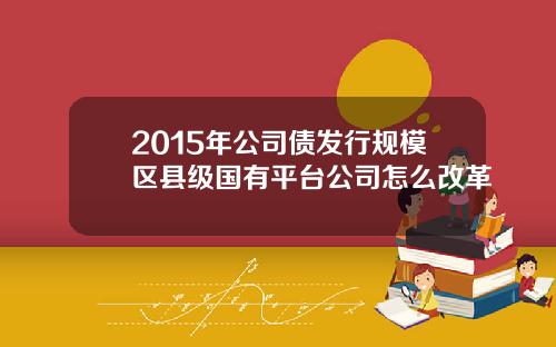 2015年公司债发行规模区县级国有平台公司怎么改革