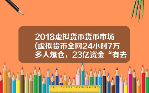 2018虚拟货币货币市场(虚拟货币全网24小时7万多人爆仓，23亿资金“有去无回”，发生了什么？)