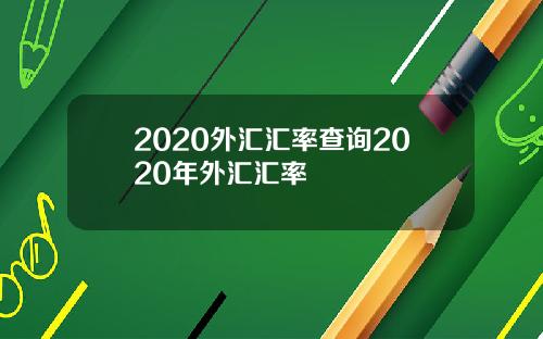 2020外汇汇率查询2020年外汇汇率