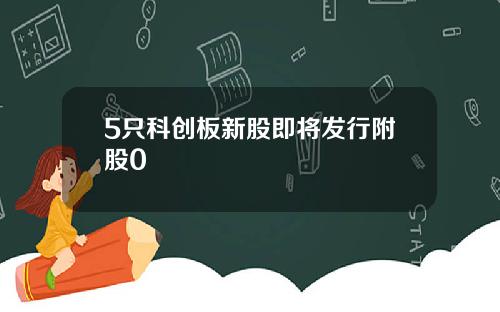 5只科创板新股即将发行附股0