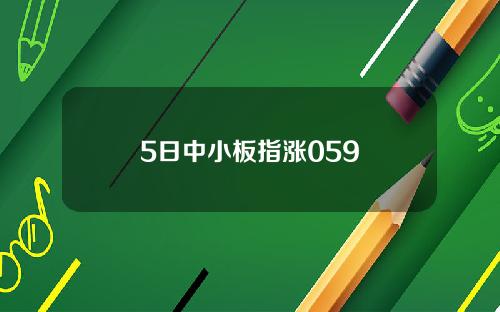 5日中小板指涨059