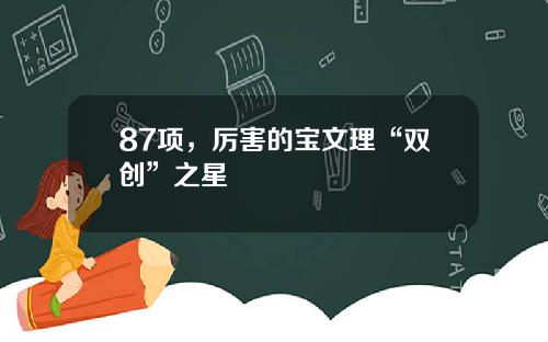 87项，厉害的宝文理“双创”之星