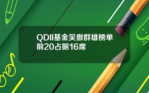 QDII基金笑傲群雄榜单前20占据16席