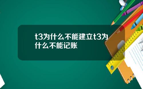 t3为什么不能建立t3为什么不能记账