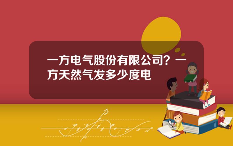 一方电气股份有限公司？一方天然气发多少度电