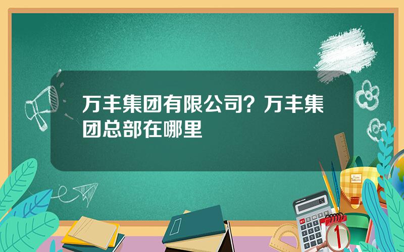 万丰集团有限公司？万丰集团总部在哪里