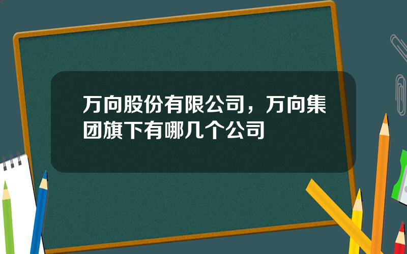 万向股份有限公司，万向集团旗下有哪几个公司