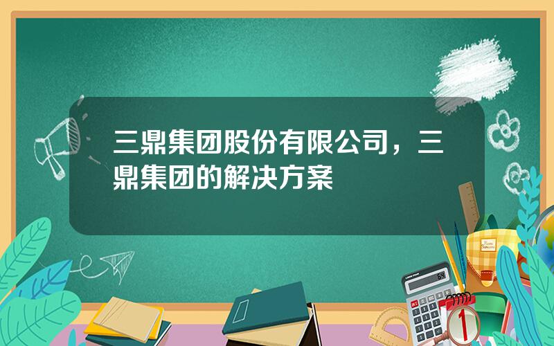 三鼎集团股份有限公司，三鼎集团的解决方案