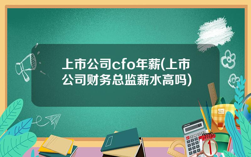 上市公司cfo年薪(上市公司财务总监薪水高吗)