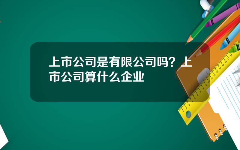 上市公司是有限公司吗？上市公司算什么企业