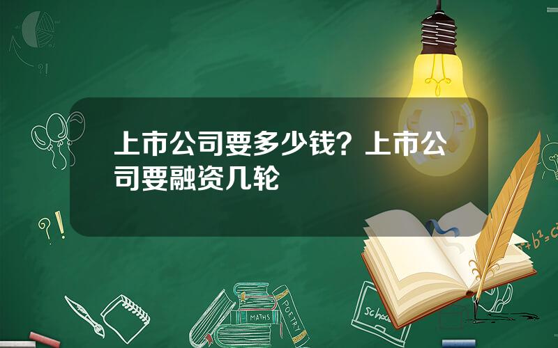 上市公司要多少钱？上市公司要融资几轮