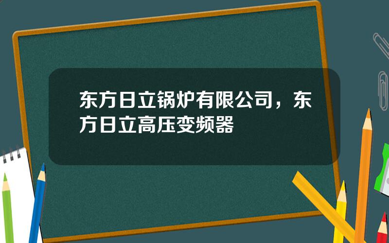 东方日立锅炉有限公司，东方日立高压变频器