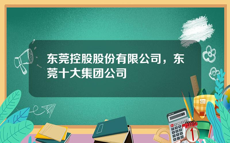 东莞控股股份有限公司，东莞十大集团公司