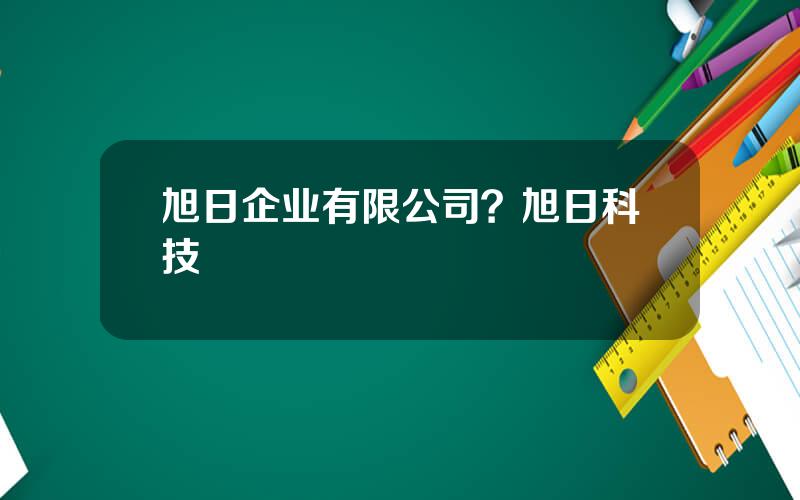 旭日企业有限公司？旭日科技