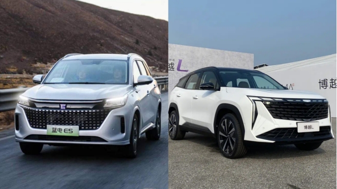 蓝电E5这款插混中型SUV，居然这么便宜，能甩博越L“几条街”吗？